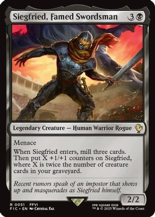 Siegfried, Famed Swordsman (FIC-051) - Commander: FINAL FANTASY