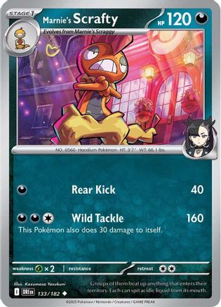 Marnie's Scrafty 133 SV10 Destined Rivals - Uncommon