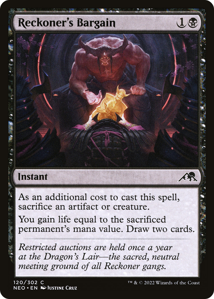 Reckoner's Bargain (NEO-120) - Kamigawa: Neon Dynasty