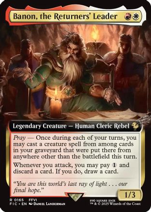 Banon, the Returners' Leader (Extended Art) (FIC-165) - Commander: FINAL FANTASY