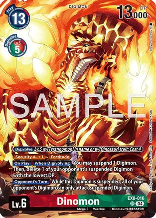 Dinomon (Digimon Liberator Debuggers set) (EX8-016) - Chain of Liberation Foil