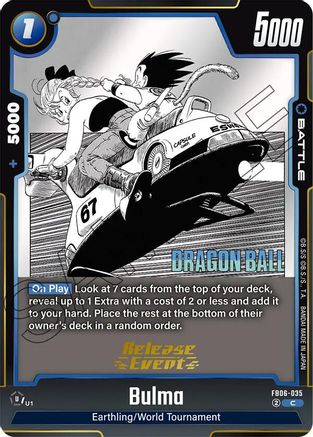 Bulma - FB06-035 (FB06-035) - Manga Booster 01 Release Event Cards