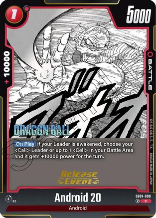 Android 20 (SB01-008) - Manga Booster 01 Release Event Cards