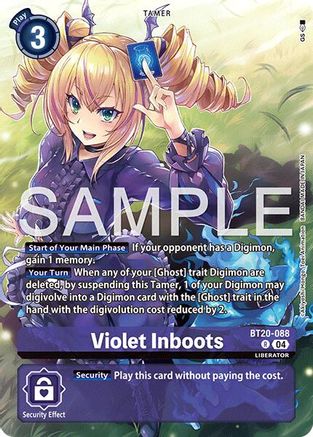 Violet Inboots - BT20-088 (Digimon Liberator Debuggers Set) (BT20-088) - Release Special Booster 2.5 Foil