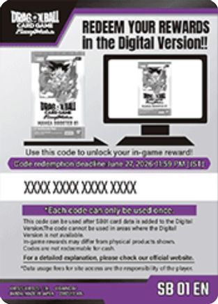 Code Card - Manga Booster 01 (SB01) - Manga Booster 01