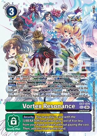 Vortex Resonance (Digimon Liberator Debuggers Set) (EX7-074) - Digimon LIBERATOR Foil