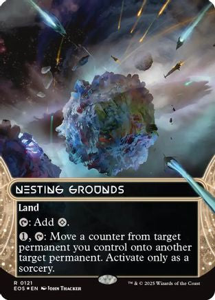 Nesting Grounds (0121) (Borderless) (Galaxy Foil) (EOS-121) - Edge of Eternities: Stellar Sights Foil