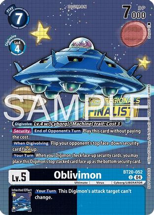 Oblivimon (Regionals 25-26 Season 2 Finalist) (BT20-052) - Release Special Booster 2.0 Foil