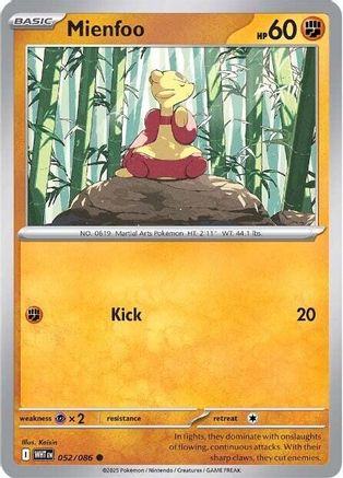 Mienfoo 052 - Reverse Holofoil SV White Flare - Common