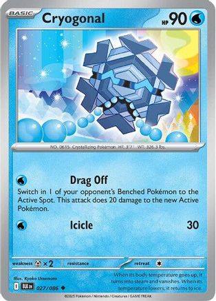 Cryogonal 027 - Reverse Holofoil SV Black Bolt - Uncommon