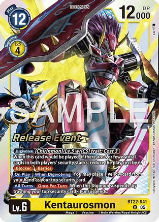Kentaurosmon (BT22-041) - Cyber Eden Release Event Cards Foil