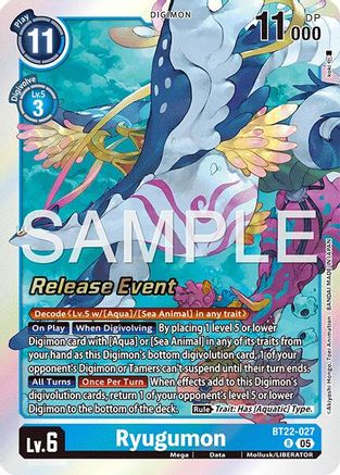 Ryugumon (BT22-027) - Cyber Eden Release Event Cards Foil