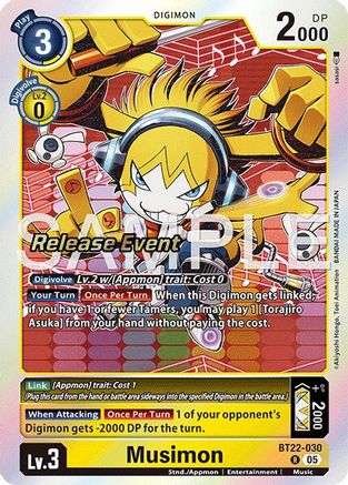 Musimon (BT22-030) - Cyber Eden Release Event Cards Foil
