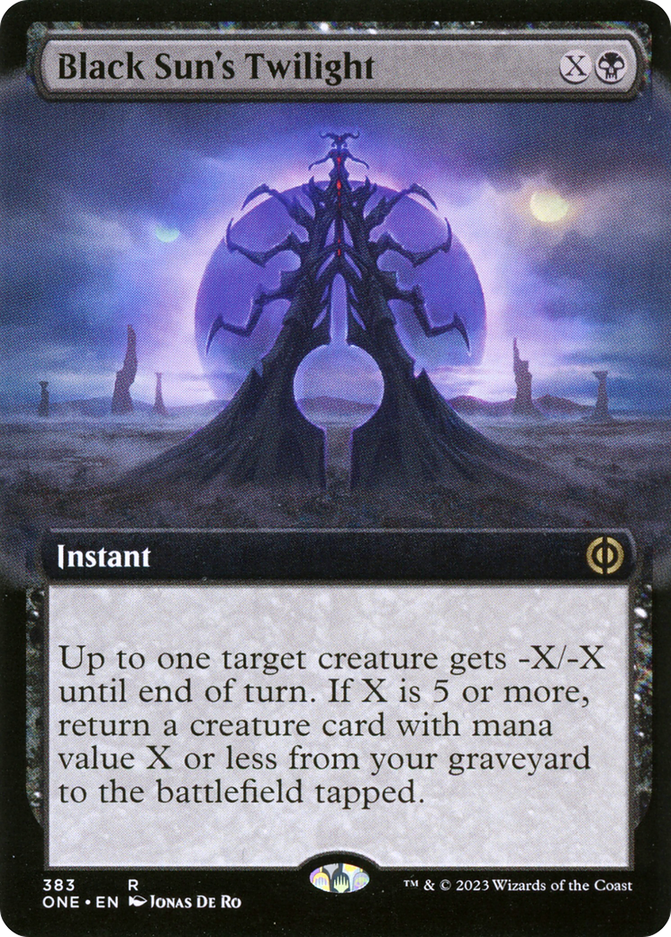 Black Sun's Twilight (Extended Art) (ONE-383) - Phyrexia: All Will Be One: (Extended Art) Foil