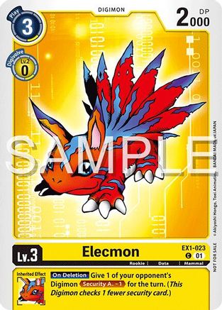 Elecmon (EX1-023) (Time Stranger Demo Deck) (EX1-023) - Digimon Demo Deck Exclusive Cards