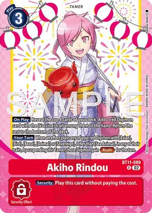 Akiho Rindou (Premium Heroines Set Ver.2) (BT11-089) - Dimensional Phase Foil