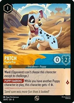 Patch - Playful Pup (30/P2) - Disney Lorcana Promo Cards Cold Foil
