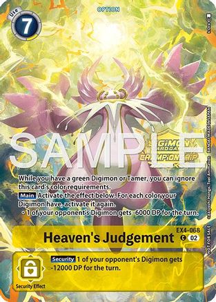 Heaven's Judgement (Championship 25-26 Tamers Pack Season 1) (EX4-068) - Alternative Being Booster Foil