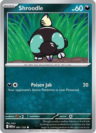 Shroodle 091/132 ME01 Mega Evolution - Common