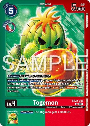 Togemon (Judge Pack 2025 Wave 2) (BT22-048) - Cyber Eden Foil
