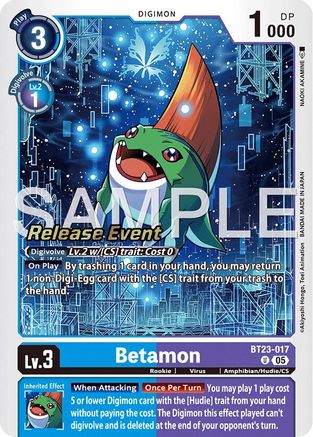 Betamon (BT23-017) - Hackers' Slumber Release Event Cards Foil
