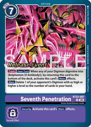 Seventh Penetration (BT23-097) - Hackers' Slumber Release Event Cards Foil