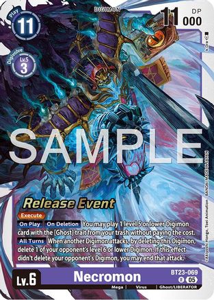 Necromon (BT23-069) - Hackers' Slumber Release Event Cards Foil