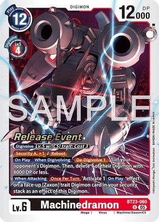 Machinedramon (BT23-060) - Hackers' Slumber Release Event Cards Foil