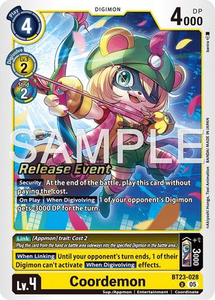 Coordemon (BT23-028) - Hackers' Slumber Release Event Cards