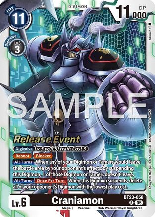 Craniamon (BT23-058) - Hackers' Slumber Release Event Cards Foil
