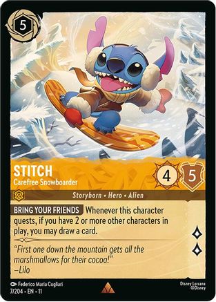 Stitch - Carefree Snowboarder (7/204) - Winterspell