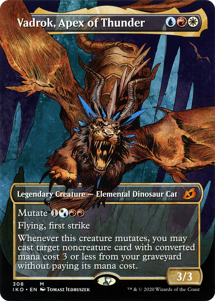 Vadrok, Apex of Thunder (Showcase) (IKO-308) - Ikoria: Lair of Behemoths: (Showcase) (Borderless)