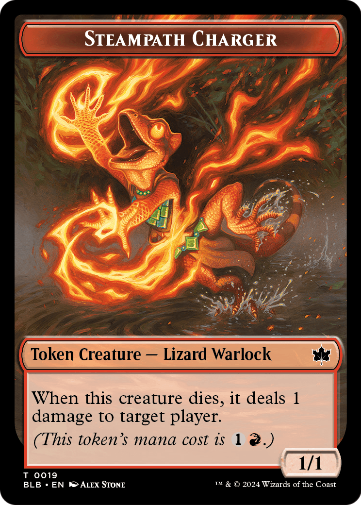 Steampath Charger Token (BLB-019) - Bloomburrow Tokens