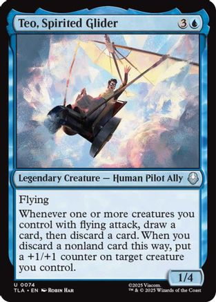 Teo, Spirited Glider (TLA-074) - Avatar: The Last Airbender Foil