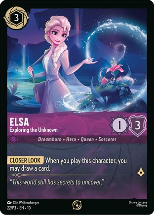 Elsa - Exploring the Unkown (22) - Disney Lorcana Promo Cards Cold Foil