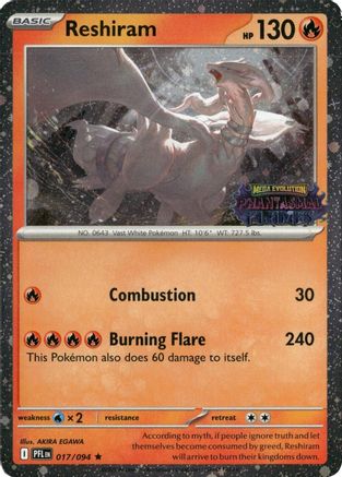 Reshiram (Phantasmal Flames Stamped) 017 - Holofoil Miscellaneous Cards & Products - Rare