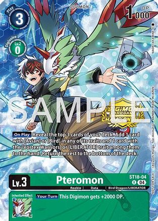 Pteromon (Championship 25-26 Season 2 Tamers Pack) (ST18-04) - Starter Deck 18: Guardian Vortex Foil