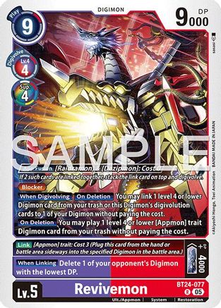 Revivemon (BT24-077) - Time Stranger Foil
