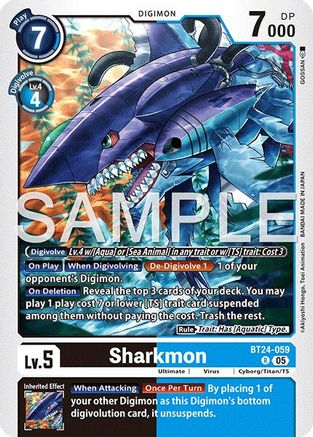 Sharkmon (BT24-059) - Time Stranger Foil