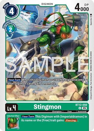 Stingmon - BT12-050 (Reprint) (BT12-050) - Advanced Booster Digimon Generation Foil