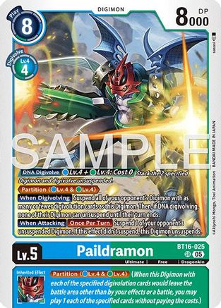 Paildramon - BT16-025 (Reprint) (BT16-025) - Advanced Booster Digimon Generation Foil