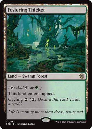 Festering Thicket (ECC-061) - Commander: Lorwyn Eclipsed