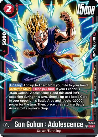 Son Gohan : Adolescence (Tournament Pack 09) (FP-063) - Tournament and Championship Promos