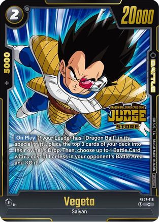 Vegeta (Judge Pack (Store Judge) 05) (FB07-116) - Tournament and Championship Promos Holofoil