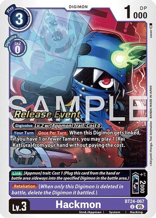 Hackmon (BT24-067) - Time Stranger Release Event Cards Foil