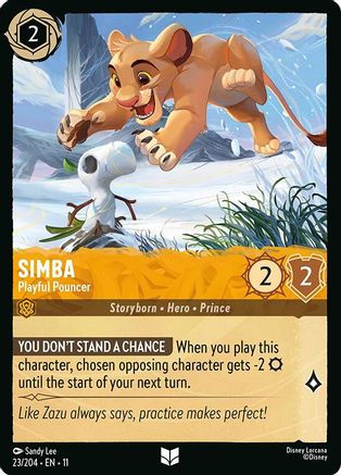 Simba - Playful Pouncer (23/204) - Winterspell Cold Foil