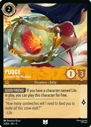 Pudge - Controls the Weather (3/204) - Winterspell Cold Foil