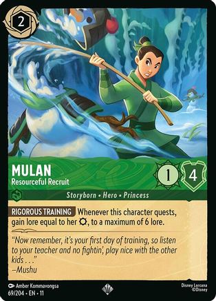 Mulan - Resourceful Recruit (69/204) - Winterspell Cold Foil