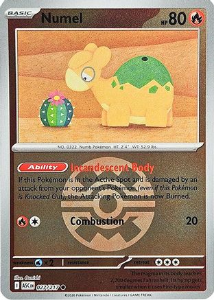 Numel (Quick Ball) 027/217 - Reverse Holofoil ME Ascended Heroes - Common