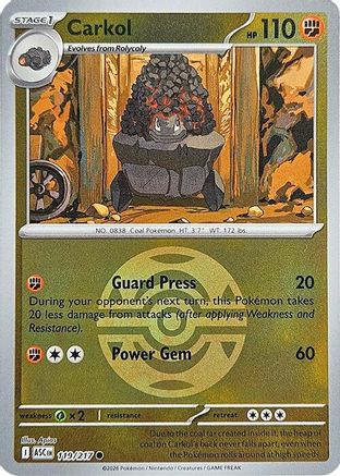 Carkol (Dusk Ball) 119 - Reverse Holofoil ME Ascended Heroes - Common